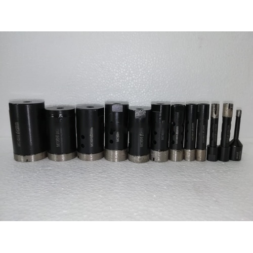 Diamond Core Bit - Steel Tube, 5cm Length, Round Shape, Black Color | Designed for Industrial Drilling in Hard Materials with Diamond Segments