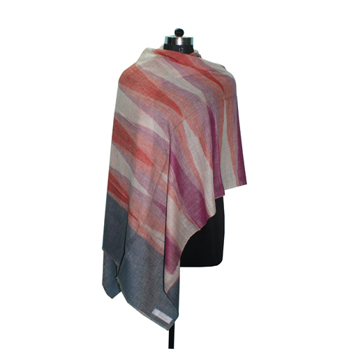 Handmade Pashmina Purple Orange Stole