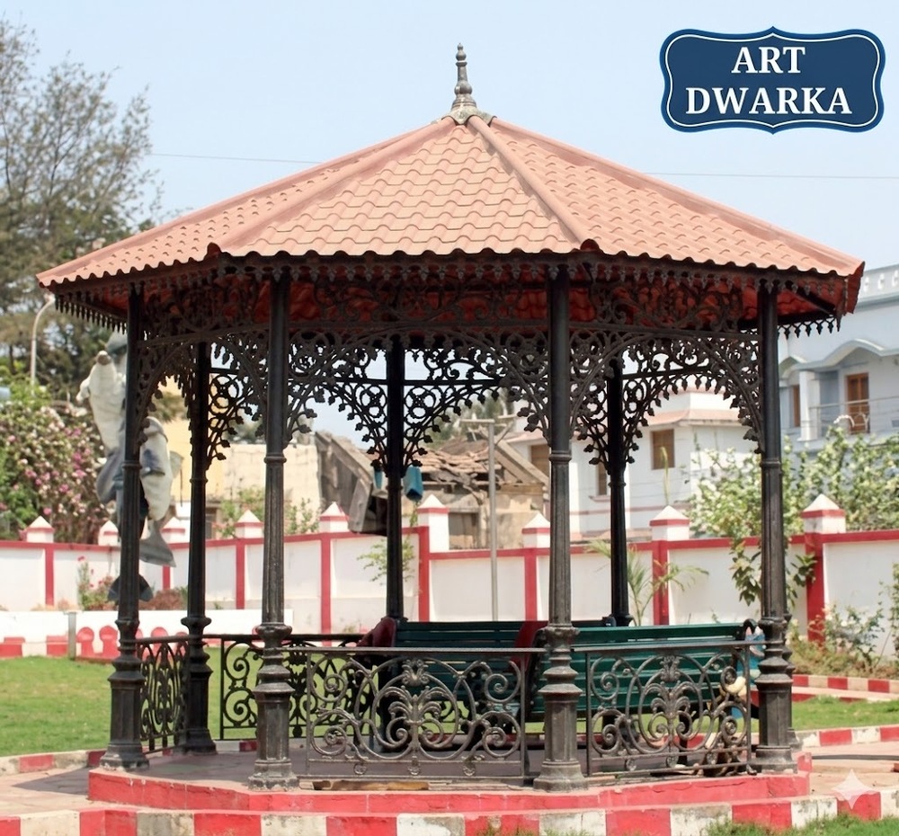 Retro Cast Iron Garden Gazebo No Assembly Required