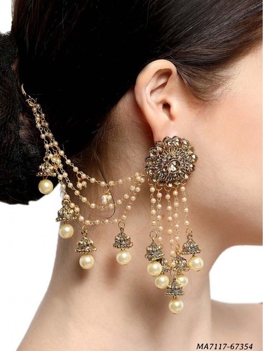 Earring - Pearl Alloy Charm Earrings | Ideal for Gift Party Wedding 7 Days Shipping Stylish Imitation Jewelry Design