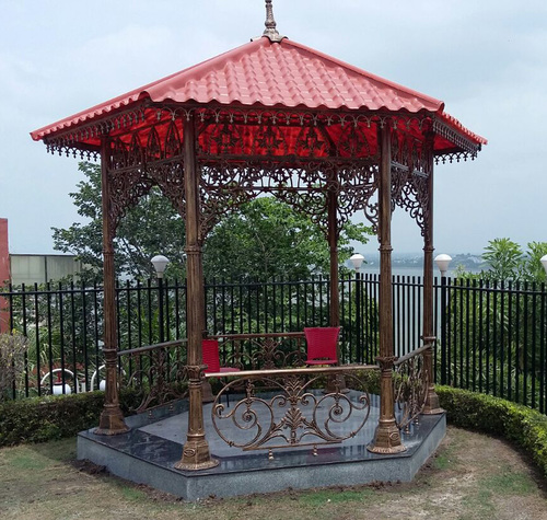 French Antique Cast Iron Garden Gazebo