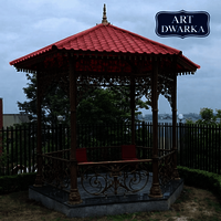 French Antique Cast Iron Garden Gazebo