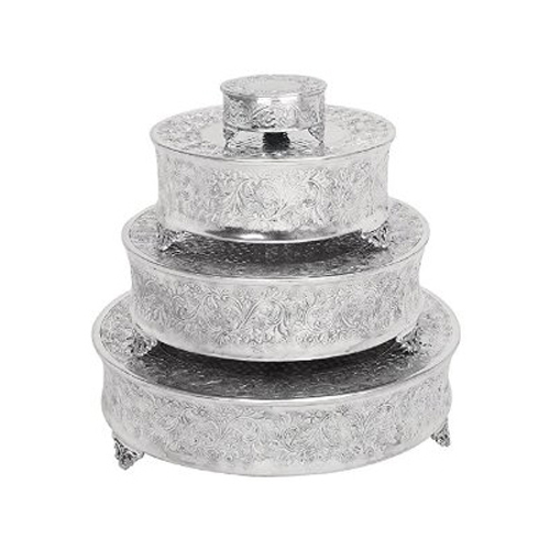 Aluminium Round Shape Four Tiered Cake Stand