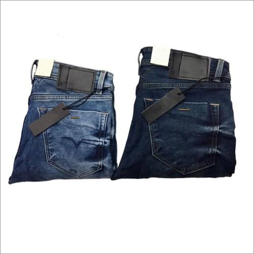 Men Jeans - Denim, Straight Style, Blue | No Fade, Washable, Plain Dyed, Suitable for All Seasons, Technically Washed