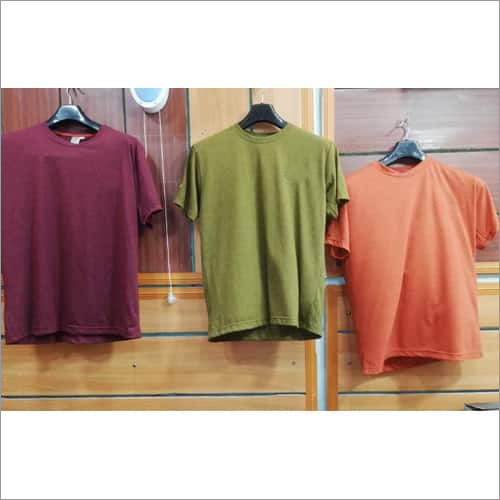 Mens Round Neck T Shirt - 100% Cotton, Sizes XS-XXXL, Colors Purple, Green, Orange | O-Neck, Short Sleeves, Comfortable Fitting, Versatile Wear