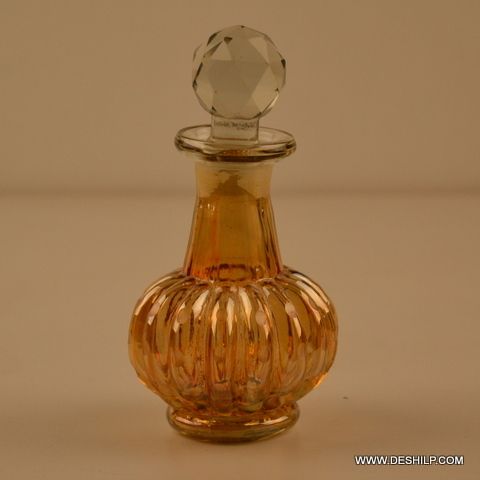 GLASS CUTTING LUSTER COLOR PERFUME BOTTLE, GLASS CUTTING DECANTER