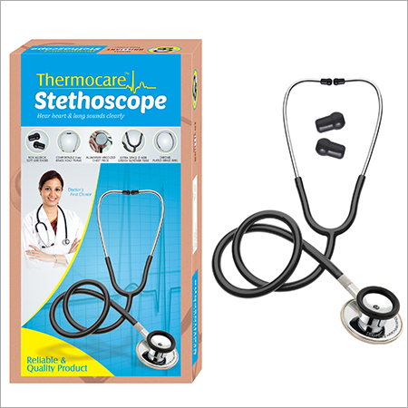 Doctor Stethoscope - Stainless Steel, 220g, Black Color | Lightweight, Double-Sided Chestpiece, 5-Year Warranty, Portable for Clinical Use