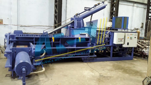 Blue Metal Scrap Baler