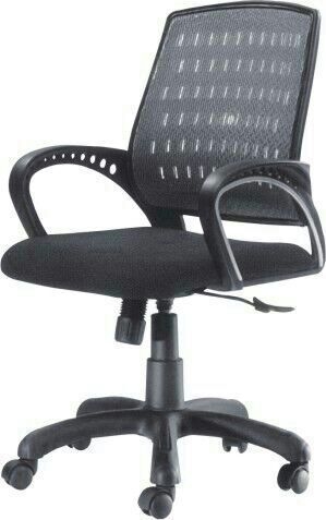 Mesh Revolving Black Chairs