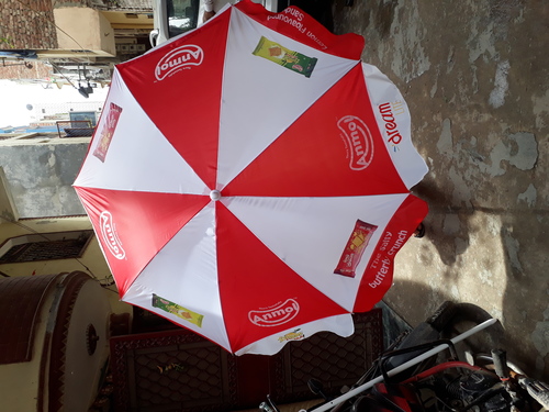 Color Job Umbrella - Polyester Material Foldable 1 Metal Handle Red & White Color | All-Season Promotional Design Multiple Color Options Available