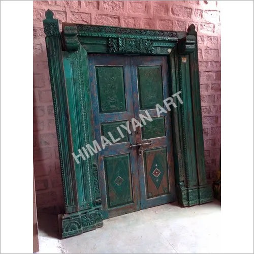 Green Wood Door