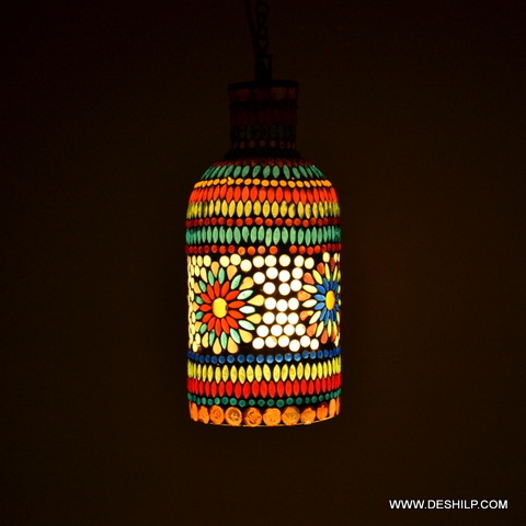 MULTI COLOR MOSAIC GLASS HANGING
