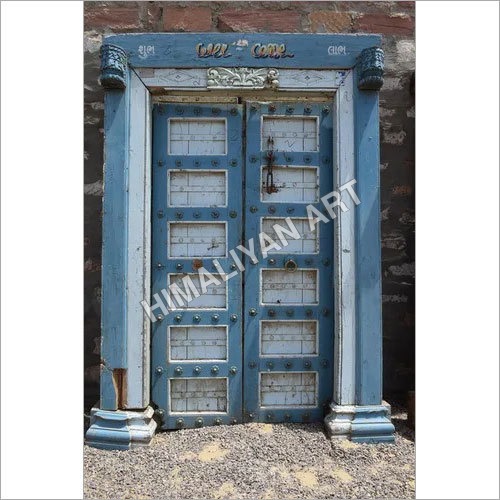 Blue Wood Door