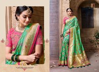 Heavy Jacquard Silk Sarees For Bridal