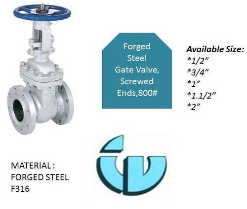 Forged Steel Gate Valve, Class800 F316 Forged Steel Gate Valve, Class800 F316