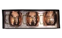 Copper Gift Set Hammered Moscow Mule Mug Pack Of 3