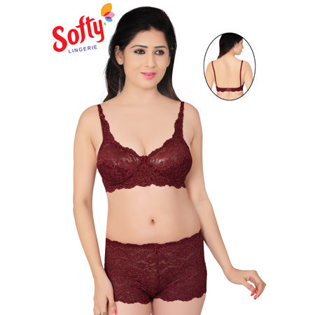 Brown Ladies Bra Set