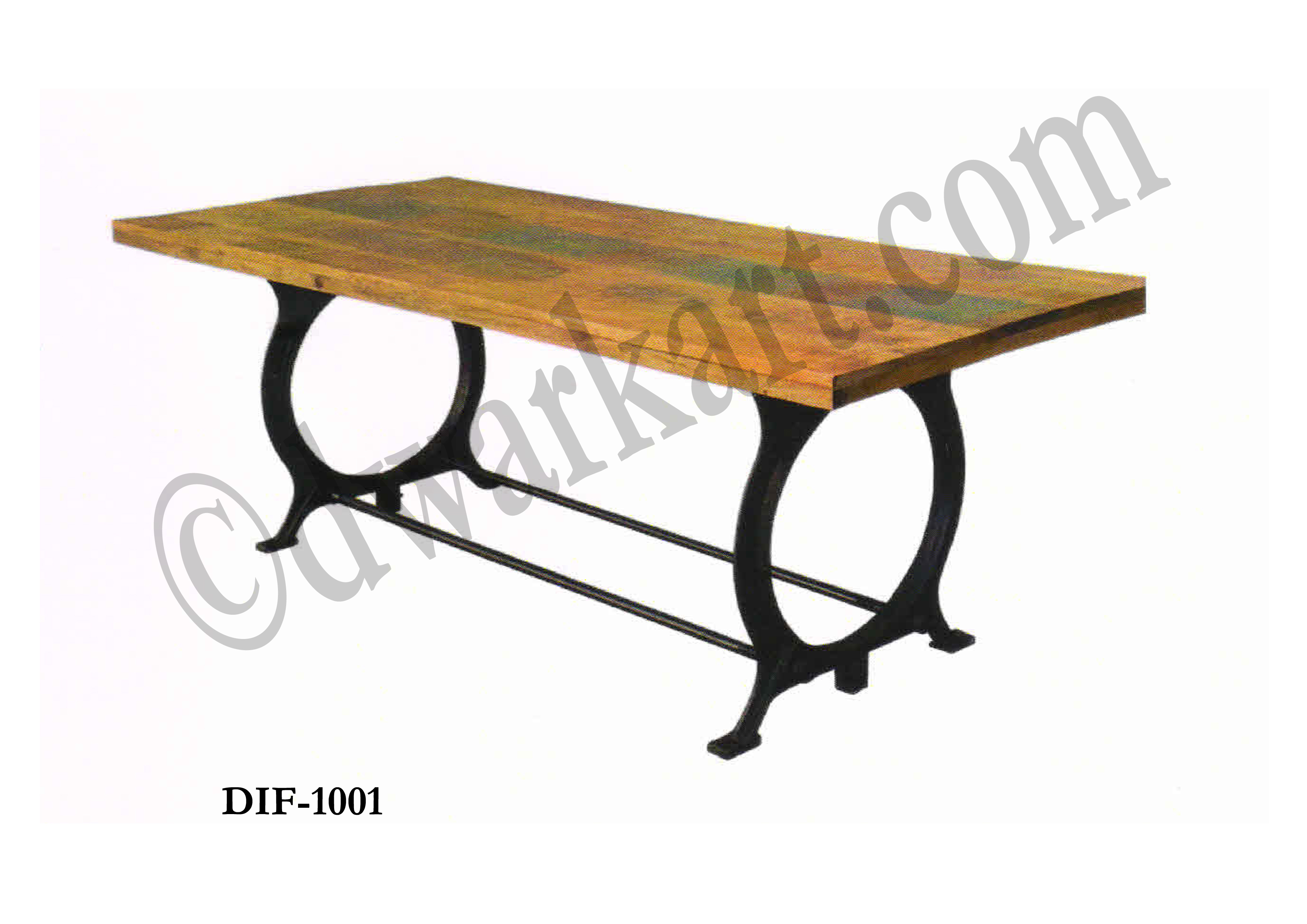Veronica Industrial furniture Cast Iron Dining Table