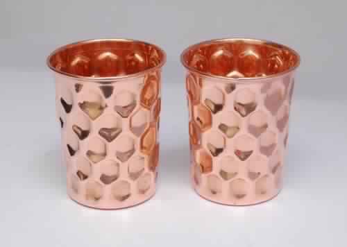 Copper Diamond Design Glass