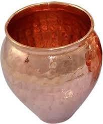 Round Copper Matka Design Glass