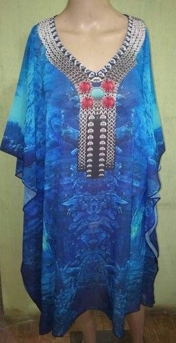 Blue Digital Kaftan