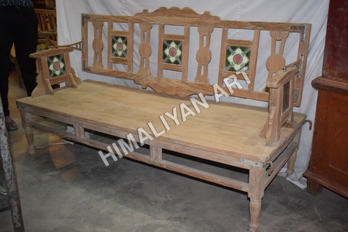 Crafted Wooden Bench