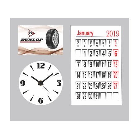 Table Calendar with clock