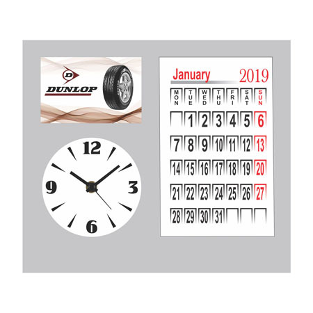 Table Calendar with Clock