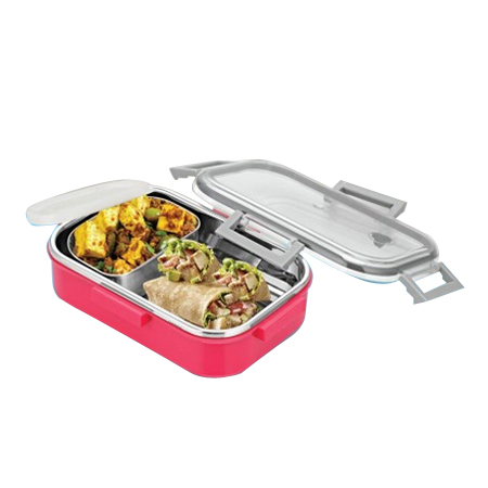 Sigma Poly-Steel Slim Lunch box (Made of Polycarbonate and Steel) (Unbreakable)