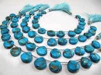 Sky Blue Oyster Turquoise Pear Shape Smooth  beads