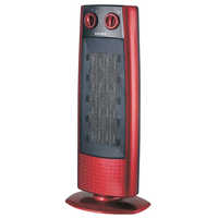 Ptc Fan Heater - Plastic, 25 X 15 X 30 Cm , Red Color, 1500w Power, 220v Voltage, Lightweight 2.5 Kg, 1 Year Warranty