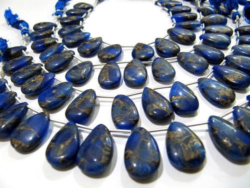 Blue Lapis Oyster Copper Turquoise Pear Shape  Beads