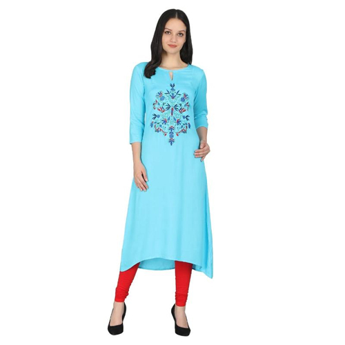 Blue Long Kurti