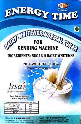 Dairy Whitener (Normal Sugar) - Whole Milk Powder with Added Sugar 20 kg | White Vacuum Pack 12 Months Shelf Life Flavors: Butter Scotch Rose Vanilla Kesar Badam Masala