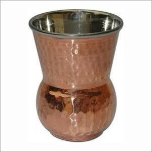 Copper Steel Dholak Glass