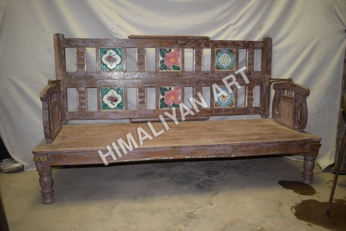 Crafted Wooden Bench