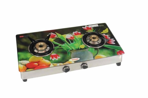 Lpg 2 Burner 237 Digital Glass Segment (Flower Pot)