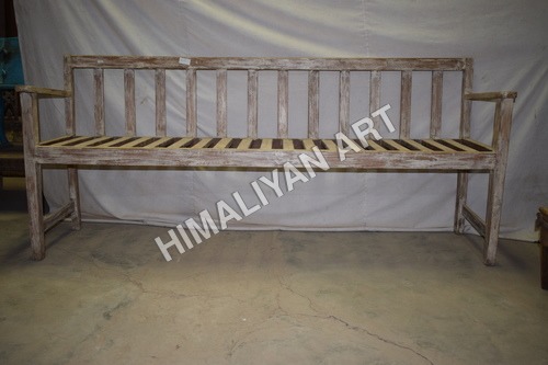 Crafted Wooden Bench