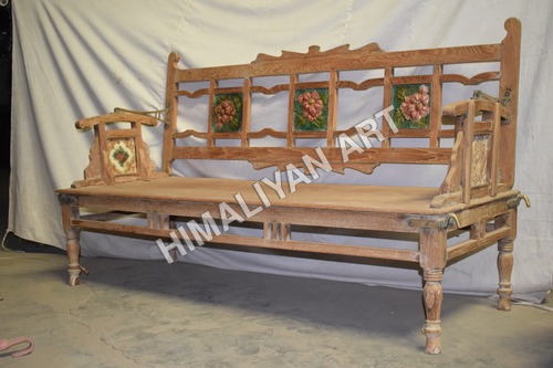Crafted Wooden Bench