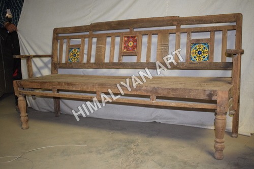 Crafted Wooden Bench