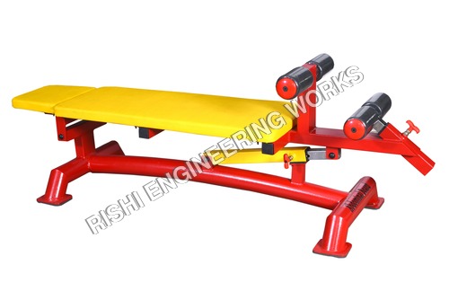 ABDOMINAL BOARD - Steel, 1500x600x600 mm | Yellow, Durable Design, Easy Adjustment, Core Strength, Fitness Equipment, 150 kg Weight Capacity