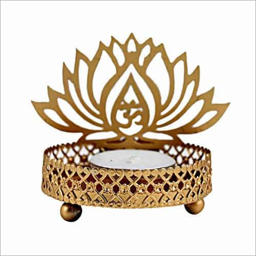 Metal Tea Light Holder Om Ji