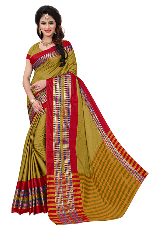 Poly Cotton Jacqaurd Saree