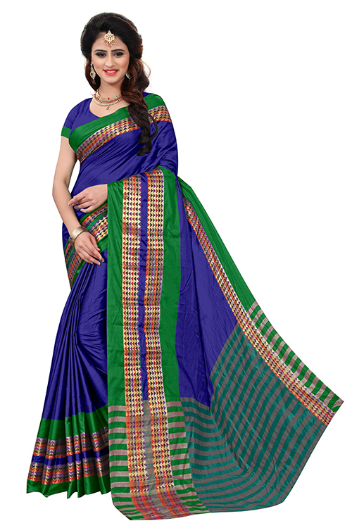 Poly Cotton Jacqaurd Saree