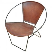 Leather Round Chair