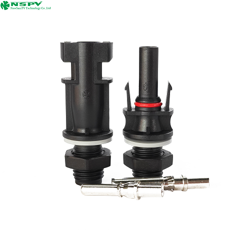 Nspv Hot Sale Pv4.0 Solar Panel Connectors 1500Vdc Long Type Ip67 Waterproof Pv Panel Connectors - Color: Black