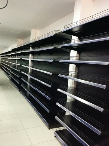 Supermarket Wall Shelves - Heavy Duty Painted Metal Racks | Long Lasting Shine, High Strength, Beautiful Finish, Enhanced Durability