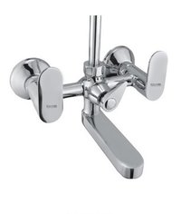Wall Mixer - 15 Mm Round Design | Brass And Stainless Steel With Bend Pipe
