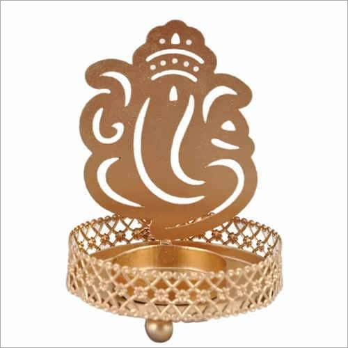 Metal Tea Light Holder Ganesh