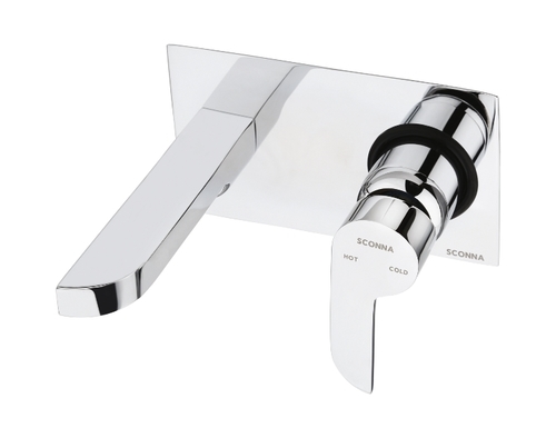 Single Lever Basin Mixer - Stainless Steel, 1-2 Inch Round Design | Wall Mounted Modern Faucet